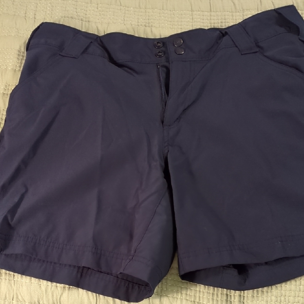 Columbia Blue Flat Front Shorts Versatile Casual Wear